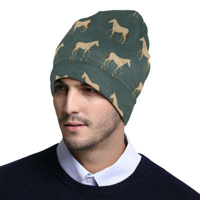 Horse Classic Themed Pattern Print Unisex Beanie