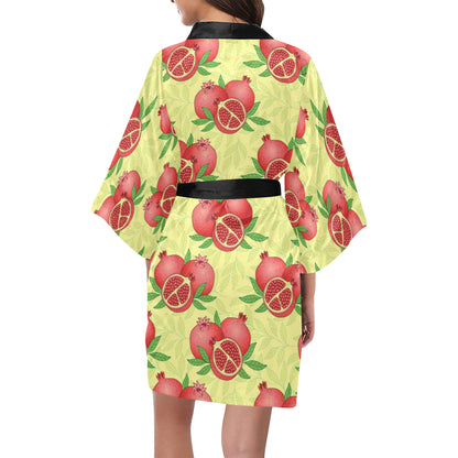Pomegranate Pattern Print Design PG07 Women's Short Kimono
