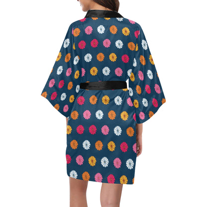 Gerberas Pattern Print Design GB06 Women's Short Kimono
