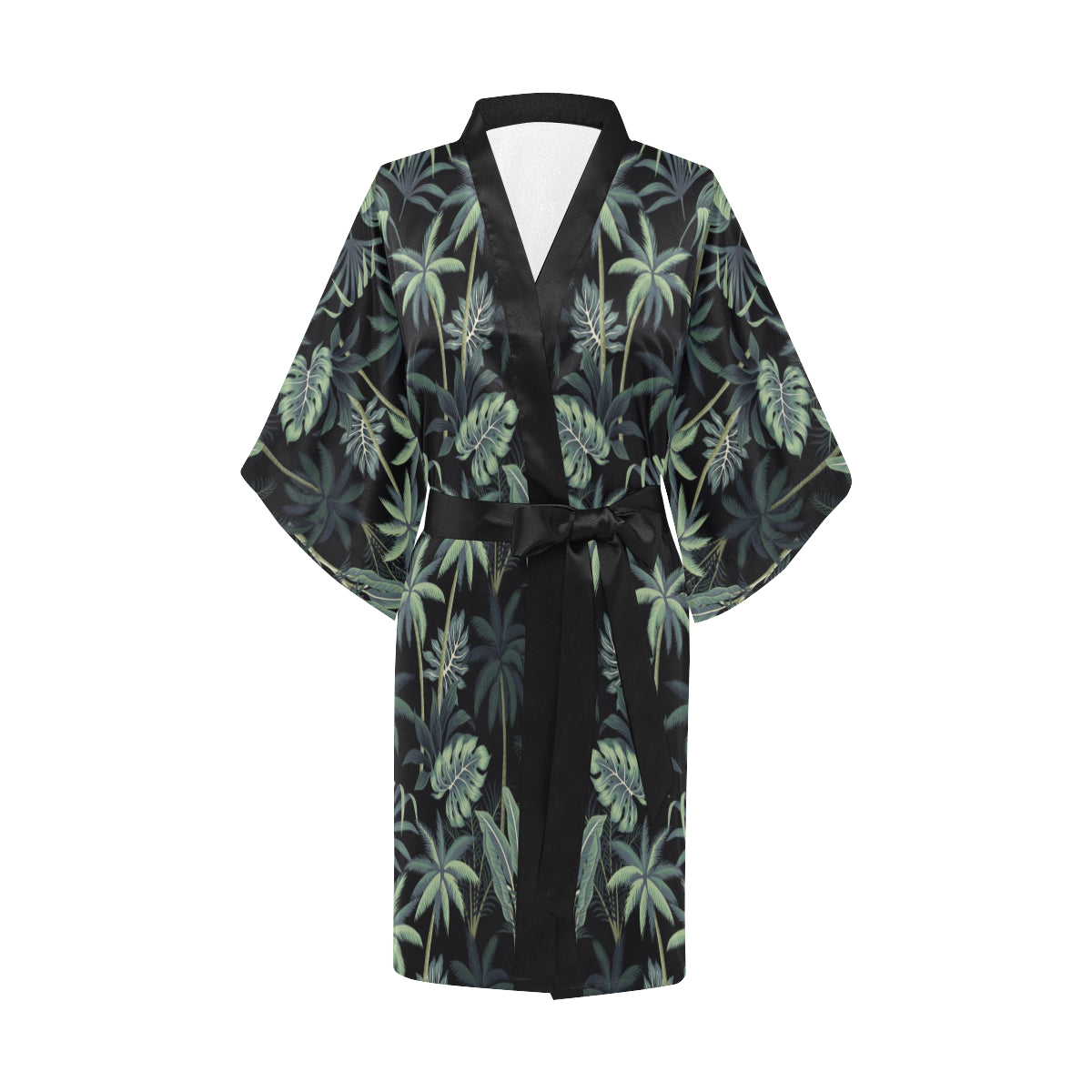 Rainforest Pattern Print Design RF02 Women's Short Kimono