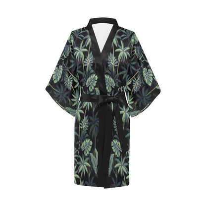 Rainforest Pattern Print Design RF02 Women's Short Kimono