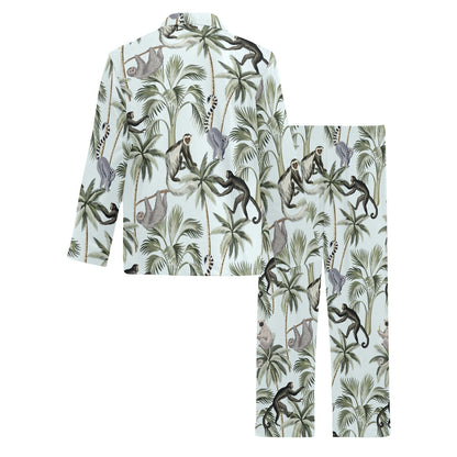 Rainforest Pattern Print Design RF04 Men's Long Sleeve Pajama Set