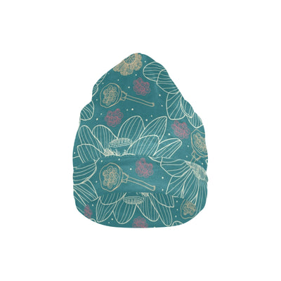 Lotus Pattern Print Design 01 Unisex Beanie