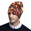 Flame Fire Themed Print Unisex Beanie