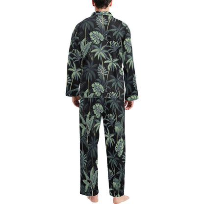 Rainforest Pattern Print Design RF02 Men's Long Sleeve Pajama Set