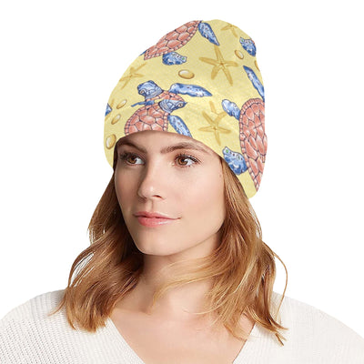 Sea Turtle Pattern Print Design T06 Unisex Beanie