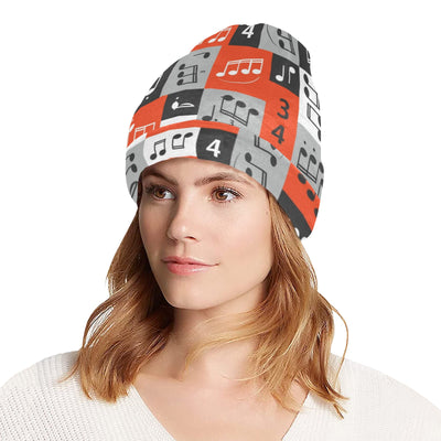 Music Note Design Themed Print Unisex Beanie