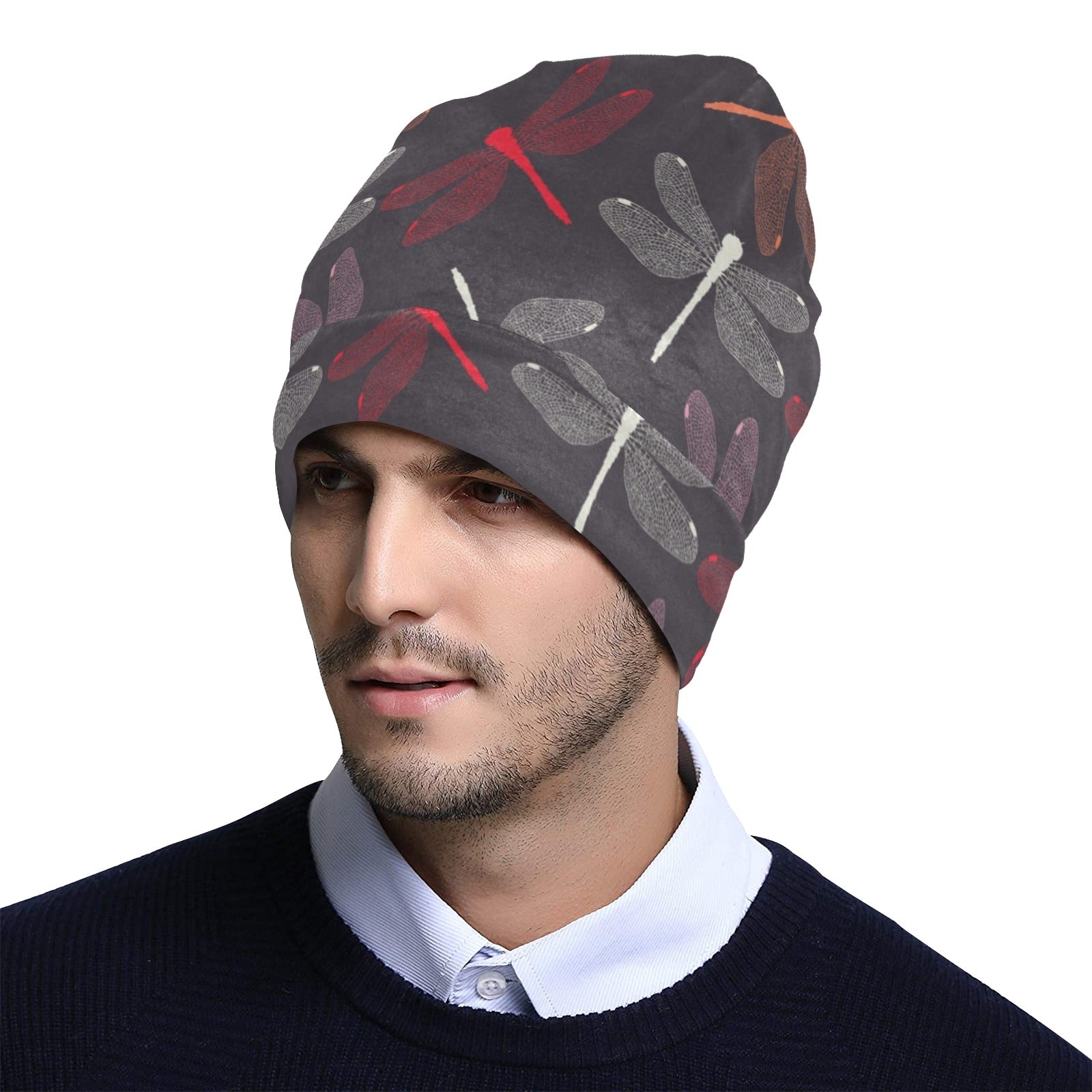 Dragonfly Pattern Print Design 01 Unisex Beanie