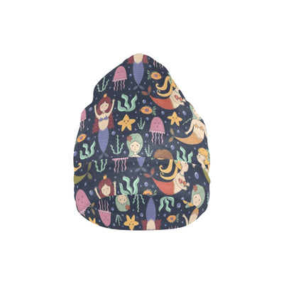 Mermaid Cartoon Pattern Print Design 03 Unisex Beanie