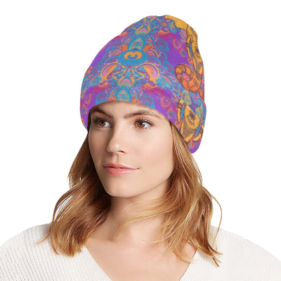 Gold Elephant Indian Unisex Beanie