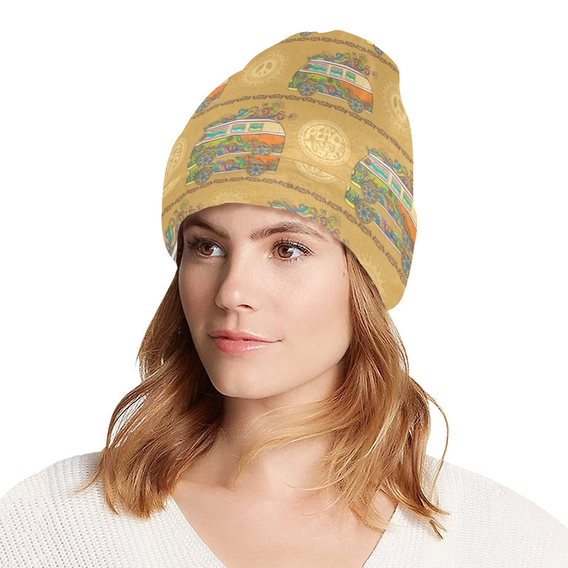 Hippie Van Print Design LKS304 Unisex Beanie