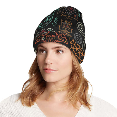 Polynesian Pattern Print Design A04 Unisex Beanie