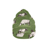 Cow on Grass Print Pattern Unisex Beanie