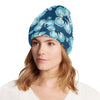 Blue Hibiscus Pattern Print Design HB011 Unisex Beanie