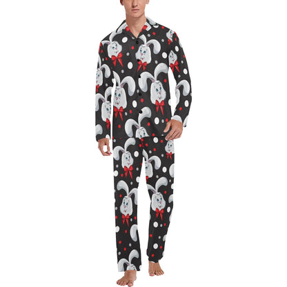 Rabbit Pattern Print Design RB012 Men's Long Sleeve Pajama Set