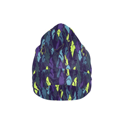 Shark Neon color Print Unisex Beanie