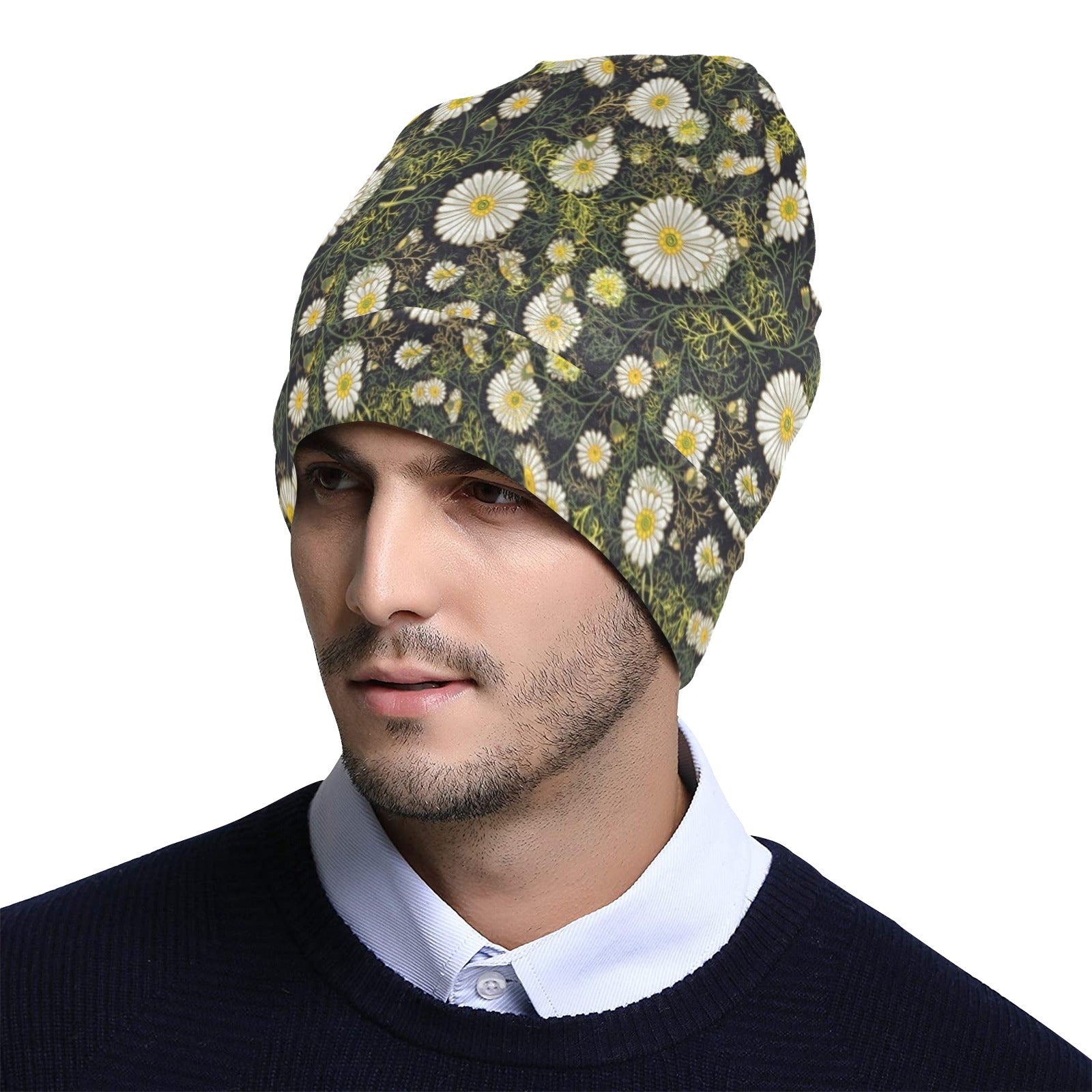 Daisy Pattern Print Design 03 Unisex Beanie