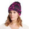 Giraffe Pink Background Texture Print Unisex Beanie