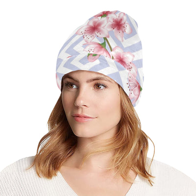 Cherry Blossom Pattern Print Design CB07 Unisex Beanie