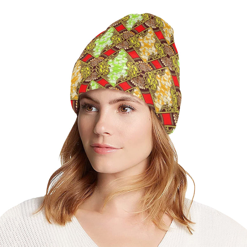 African Classic Print Pattern Unisex Beanie