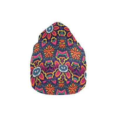 Ethnic Flower Style Print Pattern Unisex Beanie