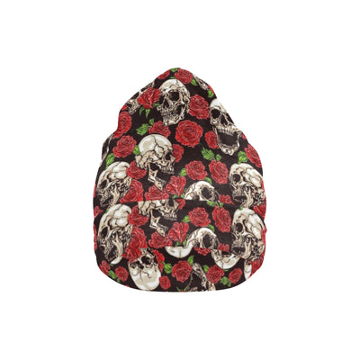 Skull Roses Design Themed Print Unisex Beanie