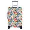 Travel Stamp Themed Design Luggage Cover Protector