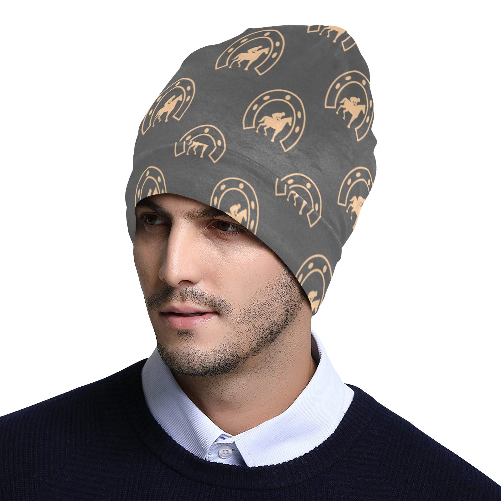 Horseshoe Print Design LKS306 Unisex Beanie