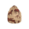 Brown Horse Print Pattern Unisex Beanie