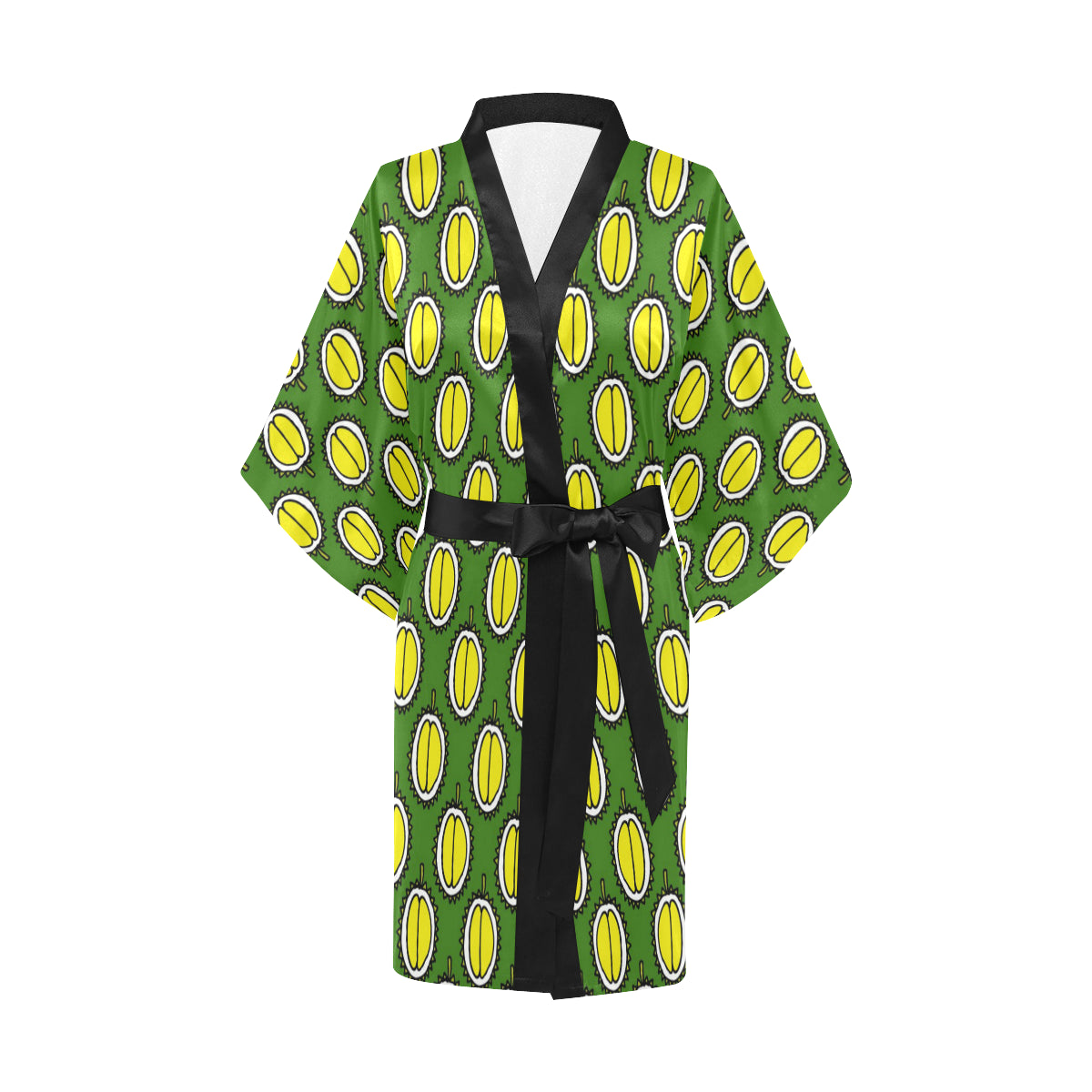 Durian Pattern Print Design DR01 Women's Short Kimono