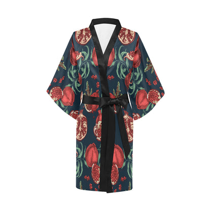 Pomegranate Pattern Print Design PG04 Women's Short Kimono