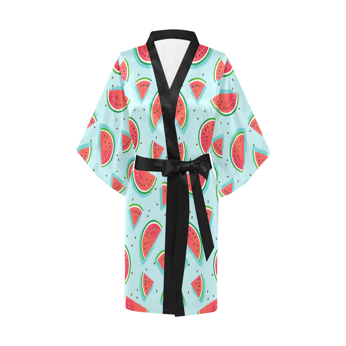 Watermelon Pattern Print Design WM03 Women's Short Kimono