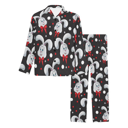 Rabbit Pattern Print Design RB012 Men's Long Sleeve Pajama Set