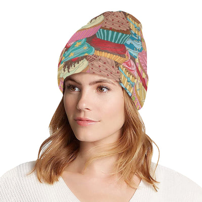 Cupcake Pattern Print Design CP01 Unisex Beanie