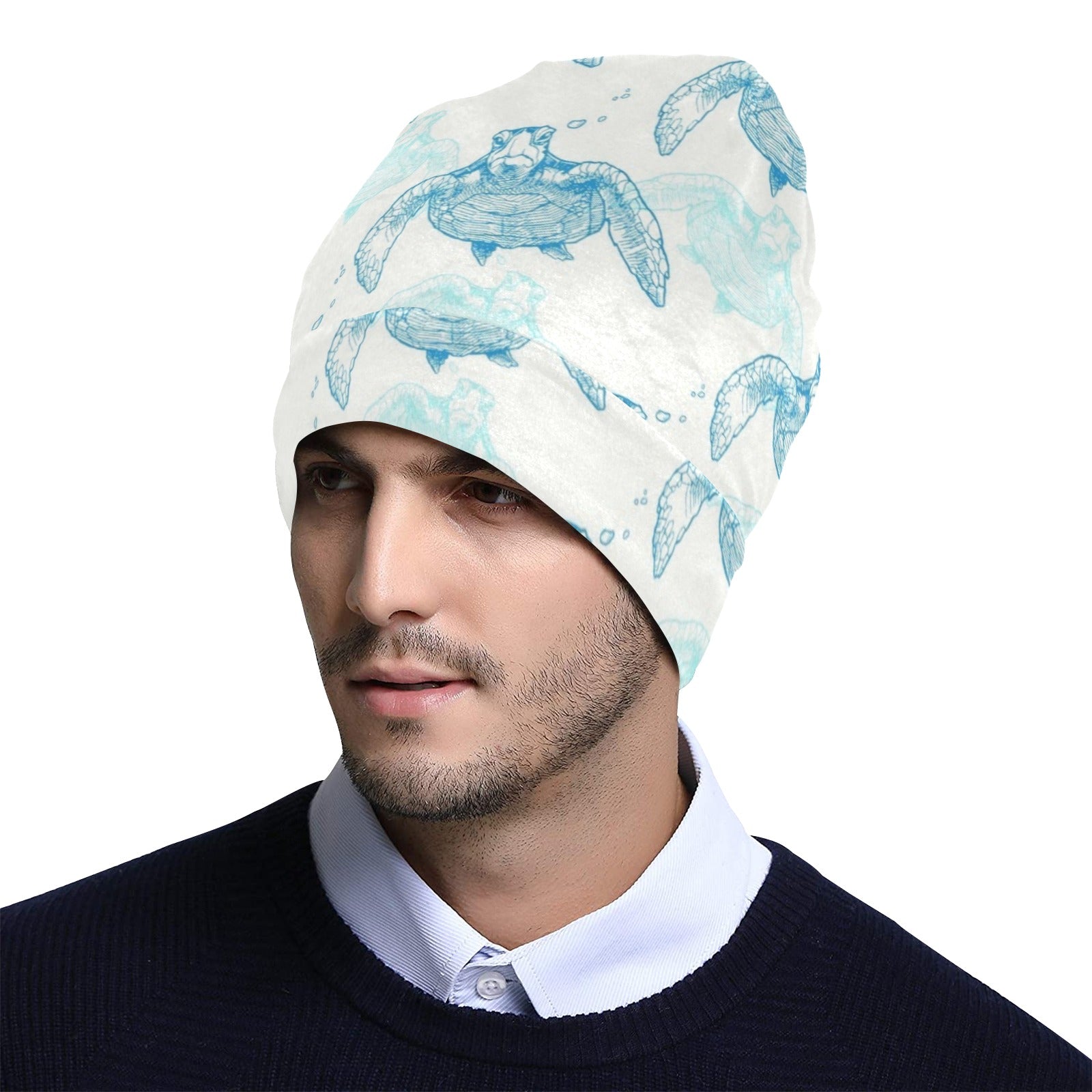 Sea Turtle Pattern Print Design T01 Unisex Beanie