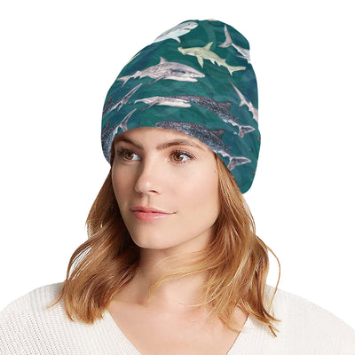 Shark Style Print Unisex Beanie