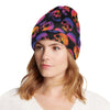 Skull Multicolor Print Design LKS3011 Unisex Beanie