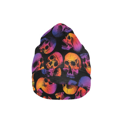 Skull Multicolor Print Design LKS3011 Unisex Beanie