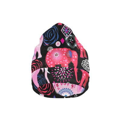 Pink Elephant Pattern Unisex Beanie