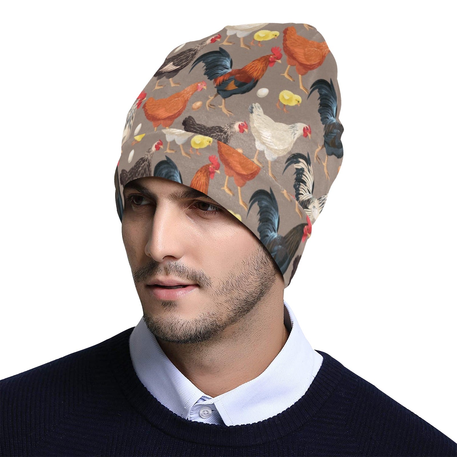 Chicken Evolution Pattern Unisex Beanie