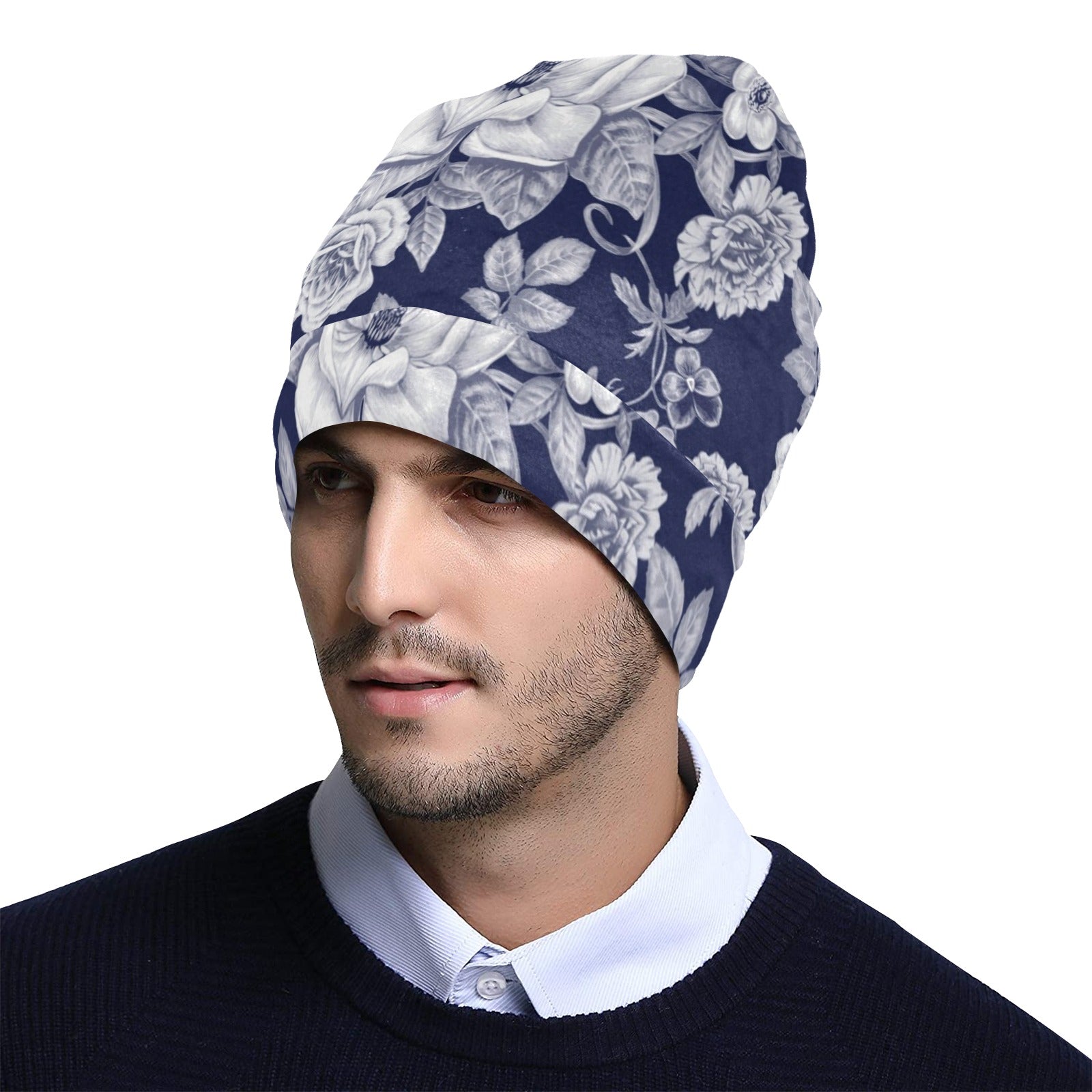 Floral Infrared Pattern Unisex Beanie