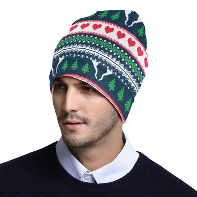 Reindeer Pattern Print Design 03 Unisex Beanie