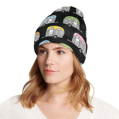 Camper Pattern Camping Themed No 2 Print Unisex Beanie