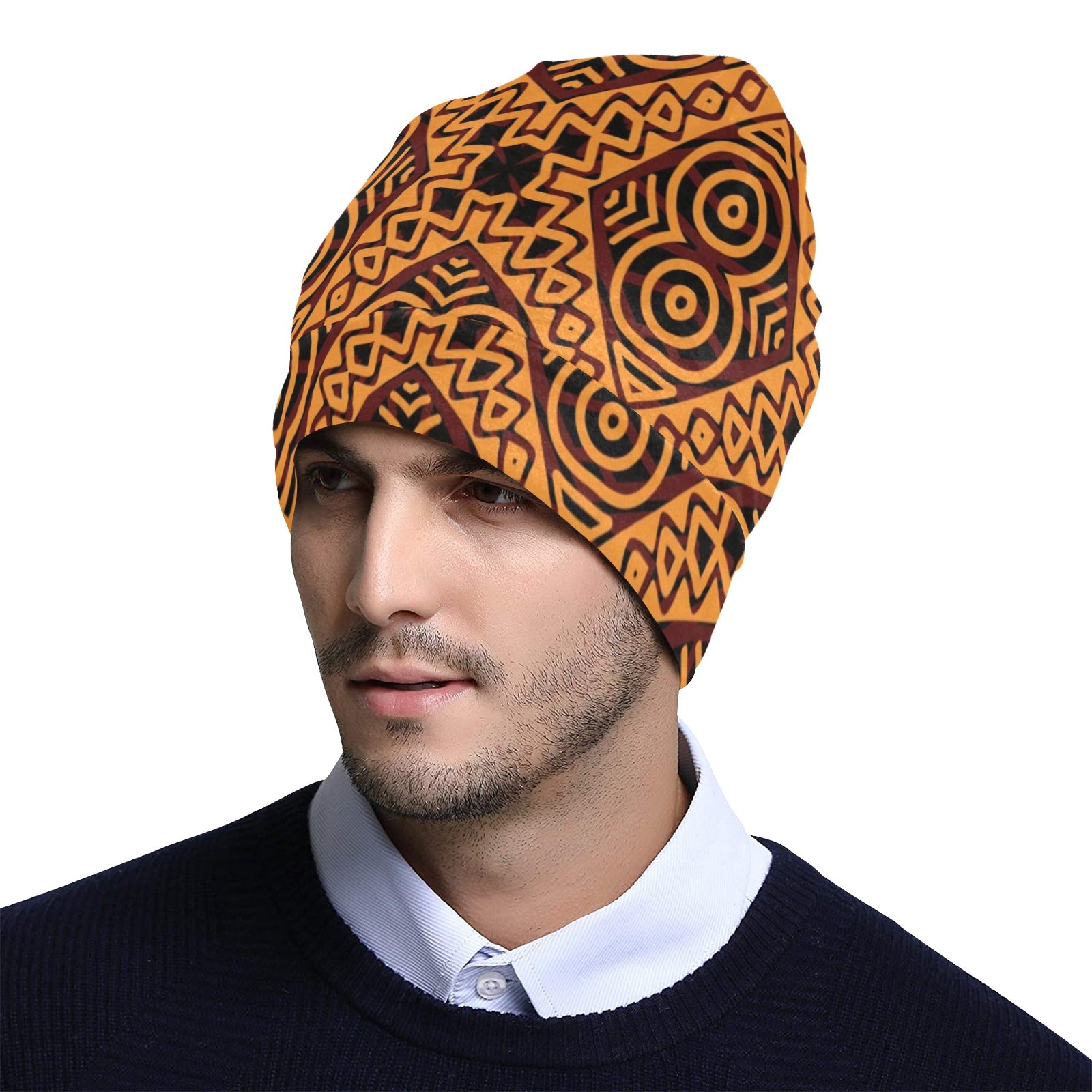 African Pattern Print Design 05 Unisex Beanie