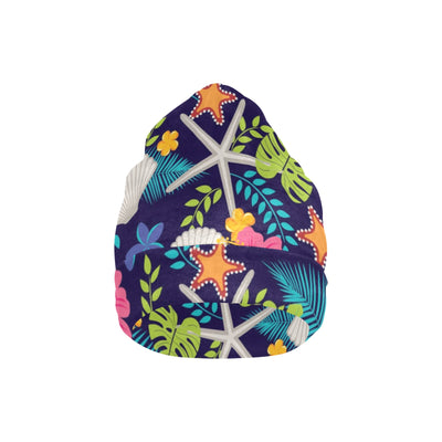 Beach Seashell Floral Theme Unisex Beanie