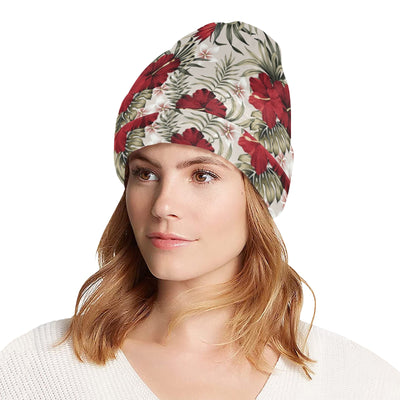 Hibiscus Print Design LKS3011 Unisex Beanie