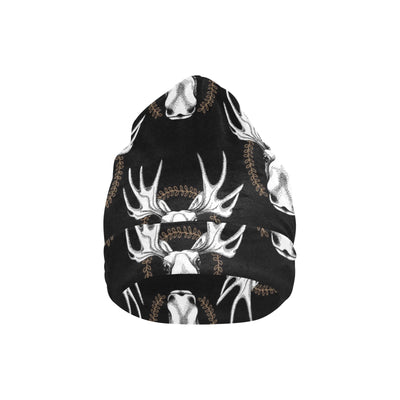 Moose Pattern Print Design 02 Unisex Beanie