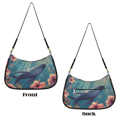 Whale Swimming Through Underwater Tropical Paradise Women's Shoulder Bag