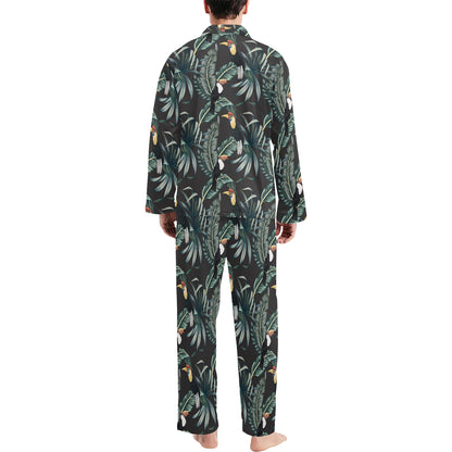 Rainforest Pattern Print Design RF06 Men's Long Sleeve Pajama Set