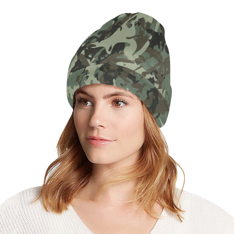 Camouflage Pattern Print Design 06 Unisex Beanie